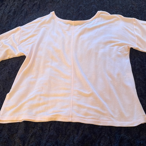 Loft Light Pink Quarter Sleeve Shirt - Size L - Picture 4 of 7